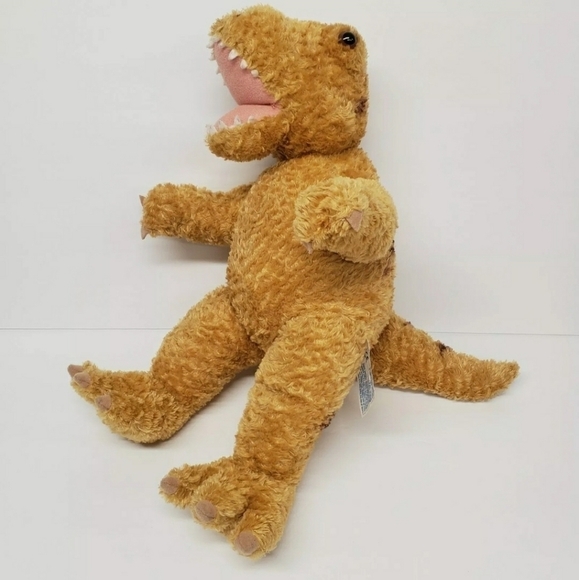 Build a Bear 16" Tan Brown Stripes T-Rex Tyrannosaurus Rex Dinosaur Sound Plush - Picture 1 of 6